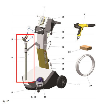 1009679 Beschichtungsanlagen Ersatzteile Fluidisierung / Saugvorrichtung Optiflex Pro B