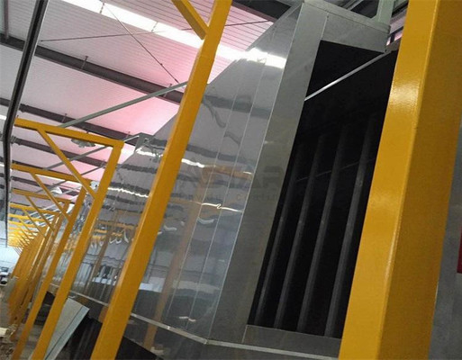 Vorbehandlungsanlage für die Oberfläche von elektrostatischen Pulverbeschichtungsleitungen in einem Hangkanal