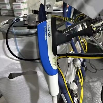 Parker Ionics GX8500 Pulverbeschichtungsanlage mit GX385H und GX132 Pistolen Stahl Lackieranlage Motorkernkomponenten