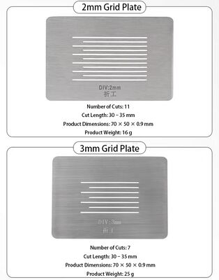 Komplettes Kreuzschnitt-Haftfestigkeits-Testkit mit 1mm Gitterschneider, Führungsschiene & Werkzeugen