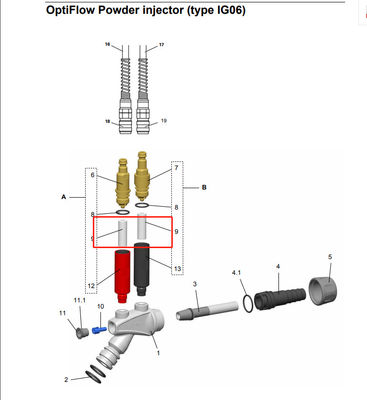 1003698# Filterelement für Gema OptiFlow Powder Injector IG02 IG06