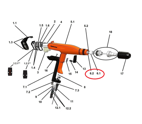Spitzenmanuelles Gewehr des pulver-Rohr-Versammlungs-Elektron-E-Gewehr-C1/C2